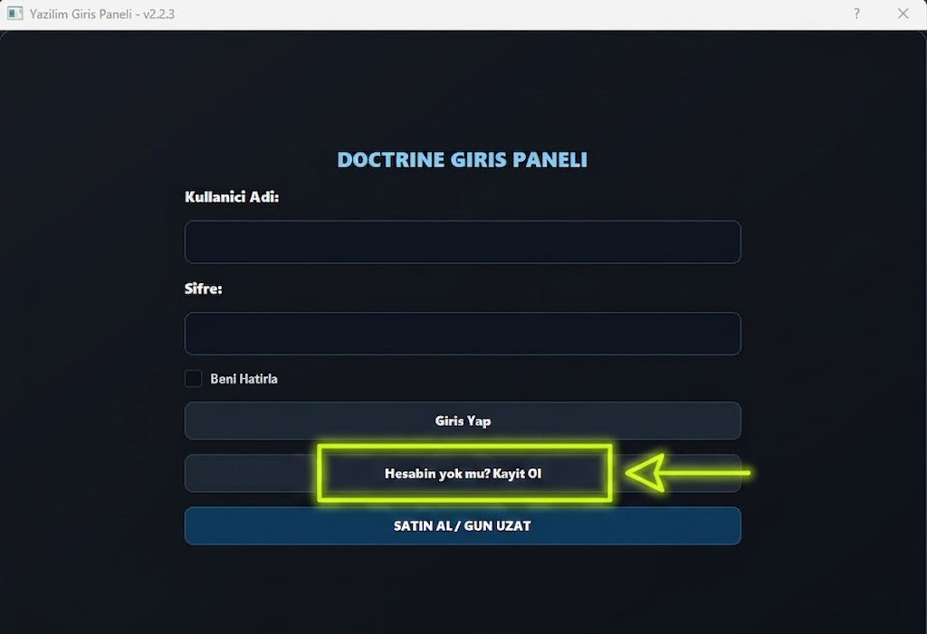 DOC Makro kayıt ol adımı